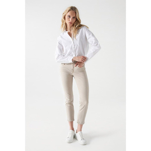 Salsa Jeans Jeans Secret Crop Slim Fit 21007017 Beige 32 / 28 Kvinde