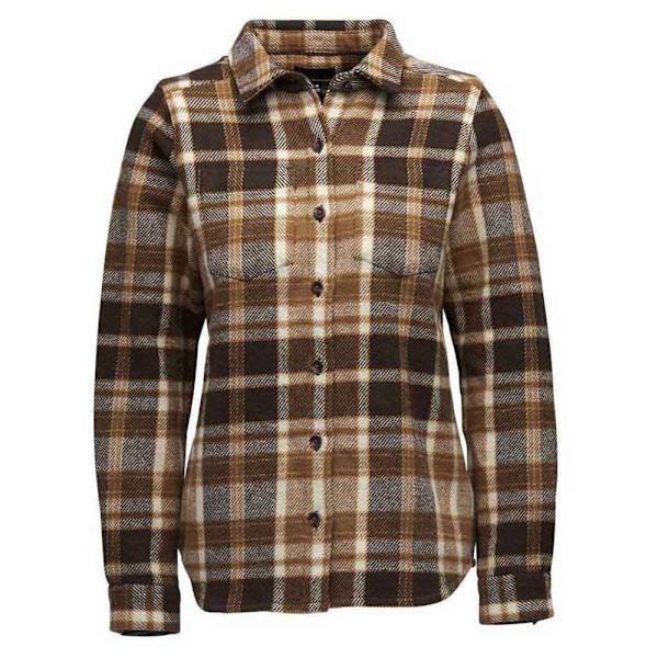 Black Diamond Pitkähihainen Paita Project Heavy Flannel Ruskea L Nainen