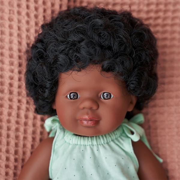 Miniland Afroamerikansk Babydocka 38 Cm Vit