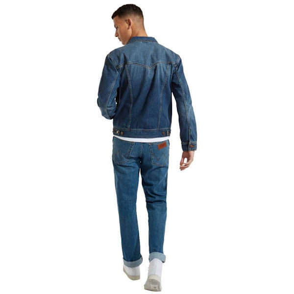 Wrangler Trucker Jakke Western Blå L Mand