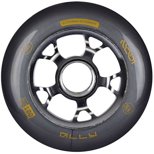 Iqon Skridskor Hjul Ally Black 100 88a 3 Enheter Guld 100 mm
