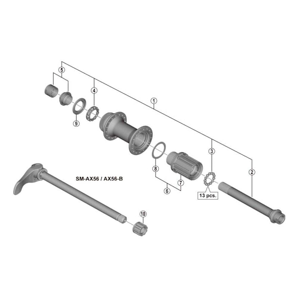 Shimano Freehub Kropp Fh-m6010 Deore Søvfarvet