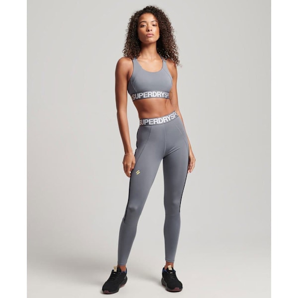Superdry Leggings Train Branded Elastic Grå 2XS Kvinde