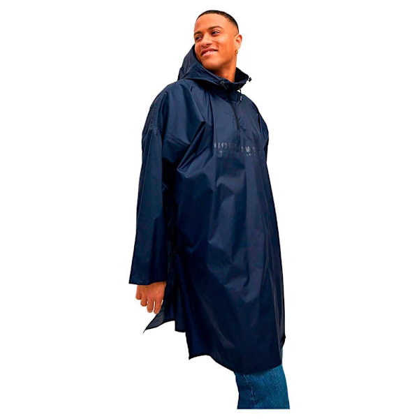 Jack & Jones Regnjakke Solar Poncho Blå M Mand
