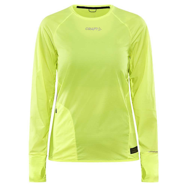 Craft Langærmet T-shirt Pro Hypervent Wind Gul M Kvinde