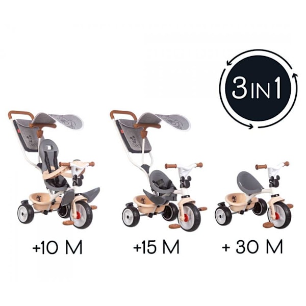 Smoby Trehjuling Mickey Baby Balade Plus Silver