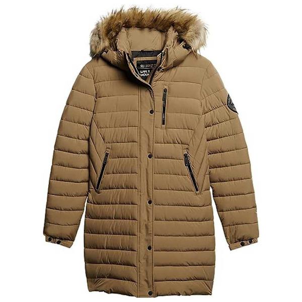 Superdry Pufferjacka Fuji Mid Length Grönt 2XS Kvinna