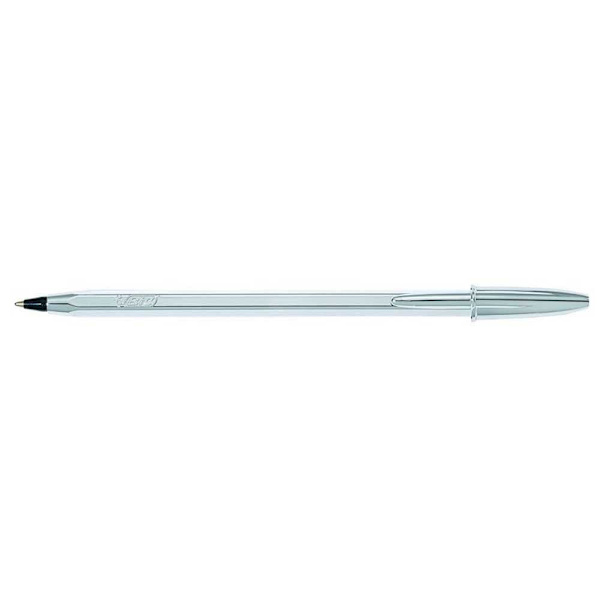 Bic Svart Oljebaserad Bläckpenna 20 Enheter Silver