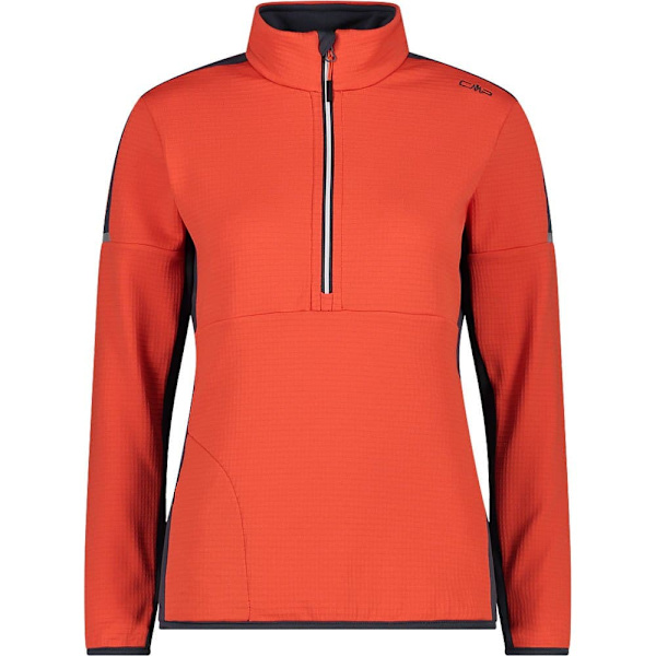 Cmp Sweat 32e0346 Fleece Med Halv Dragkedja Orange XL Kvinna