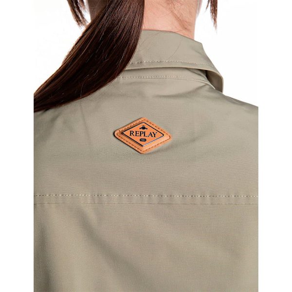 Replay W7896.000.84910 Jakke Beige L Kvinde