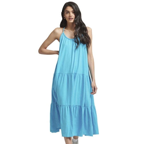 Superdry Klänning Vintage Jersey Midi Blå XS Kvinna