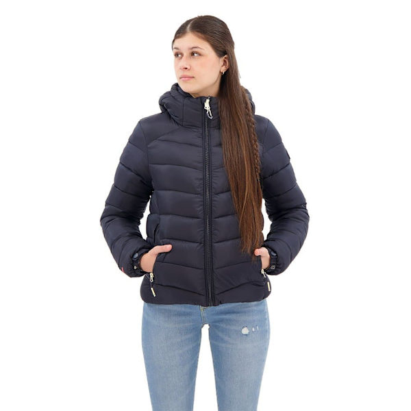 Superdry Fuji Padded Jakke Blå L Kvinde