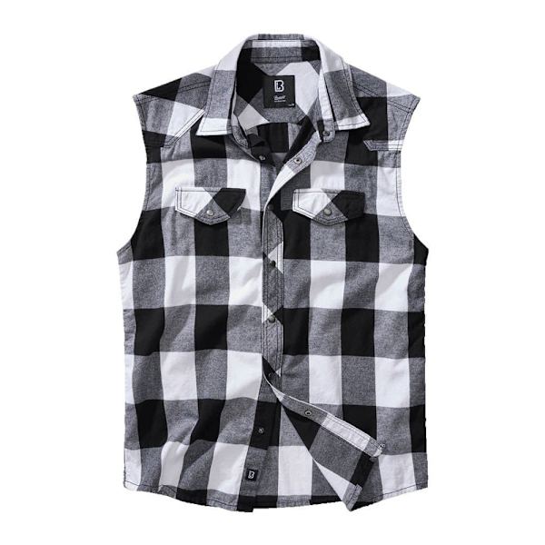 Brandit Check Skjorte Hvid 5XL Mand