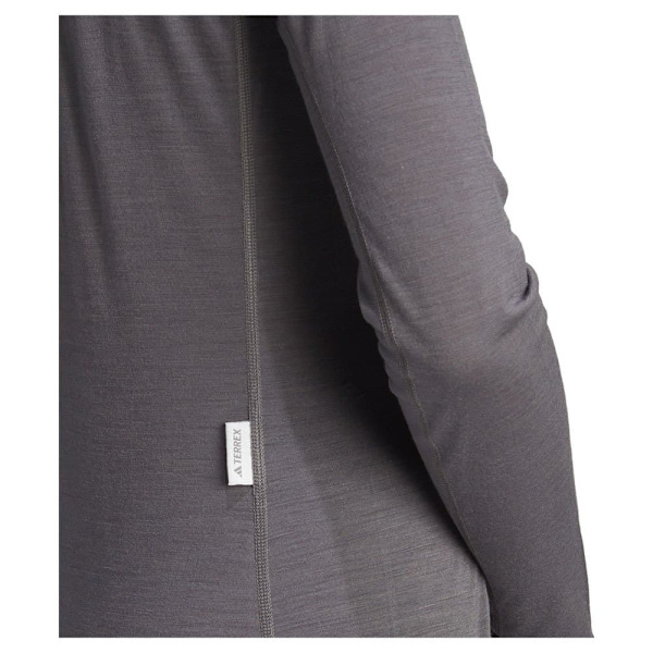 Adidas Xperior Merino 150 Baselayer T-shirt Med Lange ærmer Grå S Kvinde