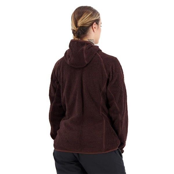 Adidas Full Dragkedja Fleece Organiser Techrock Reversible High-pile-fleece Brun L Kvinna