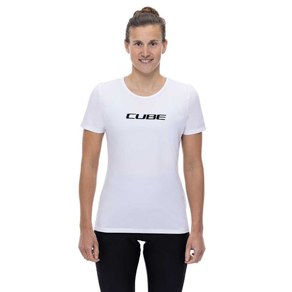 Cube Kortärmad T-shirt Organic Classic Logo Vit M Kvinna