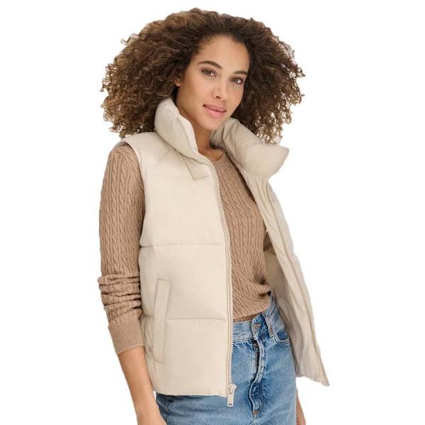 Dockers Hd Matte Soft Bubble Puffer Väst Beige,Grå S Kvinna