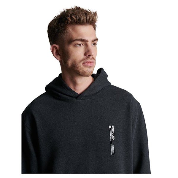 Superdry Hættetrøje Studios Rcycl Micro Side Sort XS-S Mand