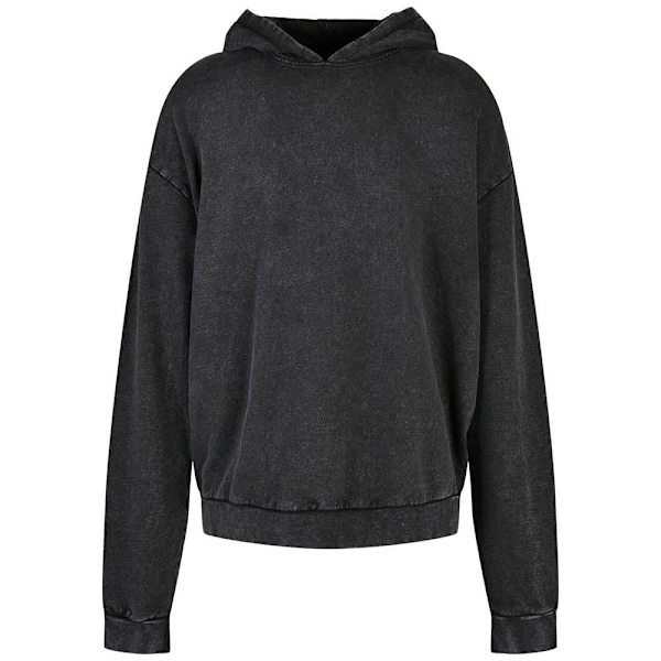 Build Your Brand Luvtröja Acid Washed Oversized Grå M Man