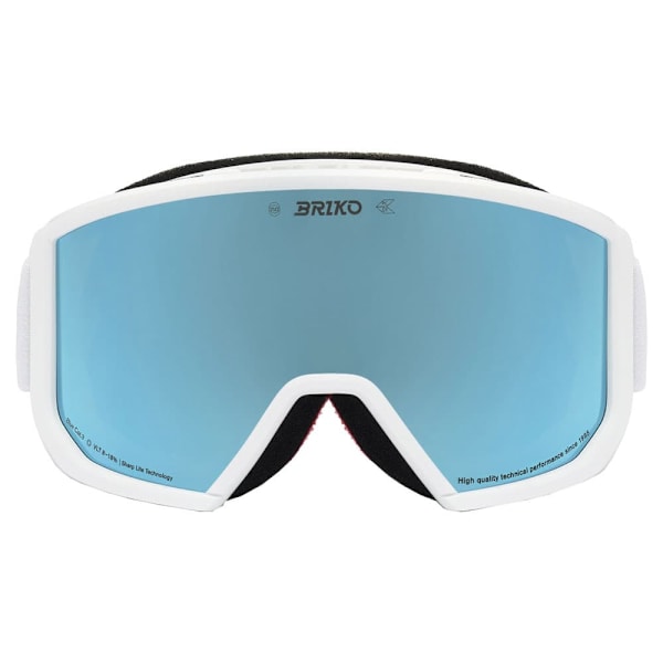 Briko Vulcano Sharp Lite Skidglasögon Vit Sky Blue Blue Mirror/CAT3