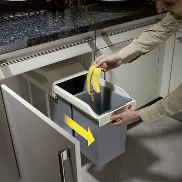 Hailo Soptunna Multi-box 2x14l Grå