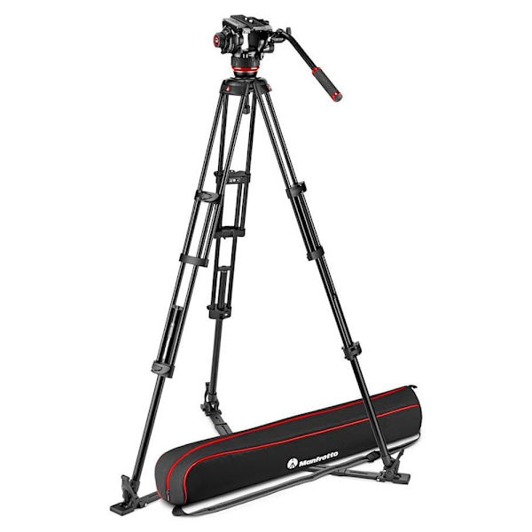 Manfrotto Aluminiumskugleled Og Gulvskyllestabilisator 504x Twin Sort