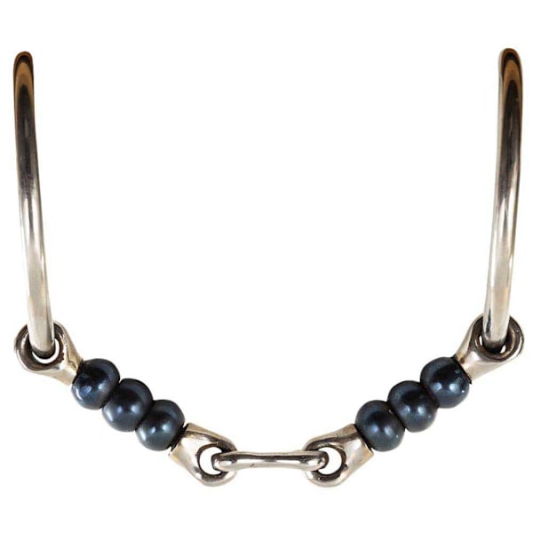 Br Double Broken Sweet Iron Cherry Roller 14 Mm Snaffle Hopeinen 14.5 cm