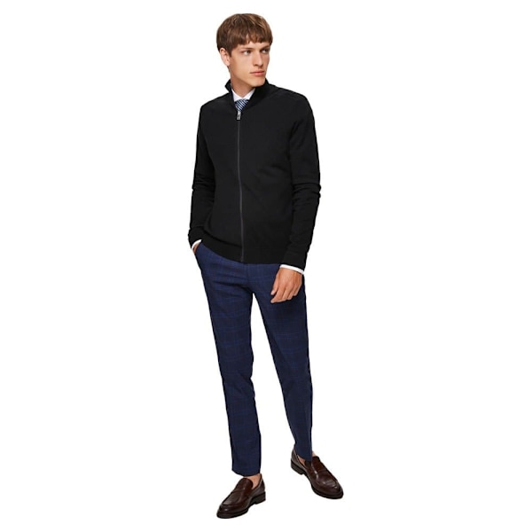 Selected Cardigan Med Fuld Lynlås Berg Sort L Mand