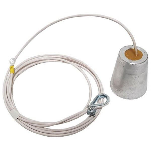 Tecnoseal Ophængt Anode I Aluminium Søvfarvet 80 mm
