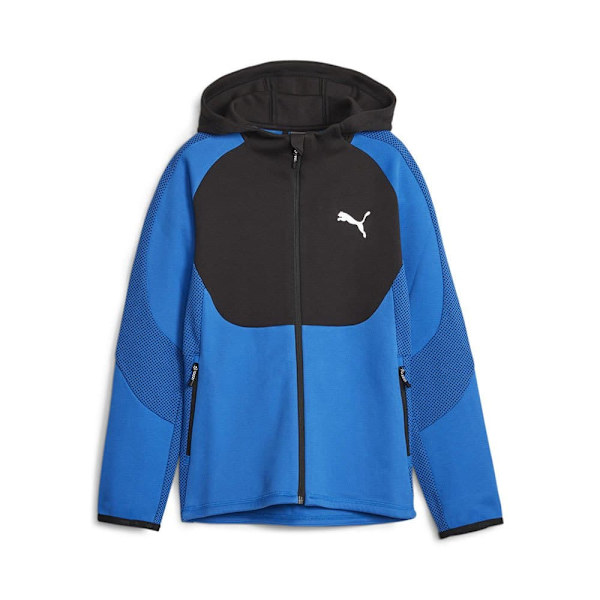 Puma Sweatshirt Med Full Dragkedja Evostripe Blå 7-8 Years Pojke