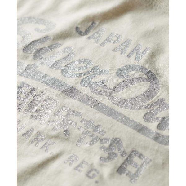 Superdry Metallic Vl Relaxed T-shirt Med Korte ærmer Beige XL Kvinde