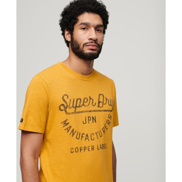 Superdry Copper Label Script T-shirt Med Korta ärmar Gul 2XL Man