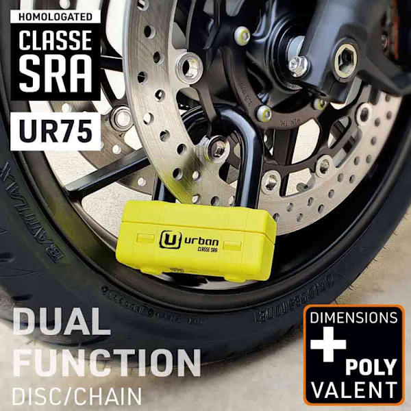 Urban Security U-lukko Mini Ur75 Keltainen