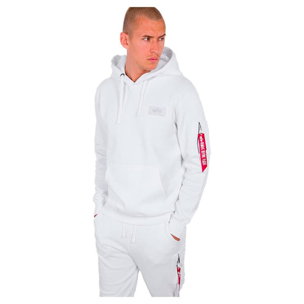 Alpha Industries Back Print Camo Print Hættetrøje Hvid L Mand