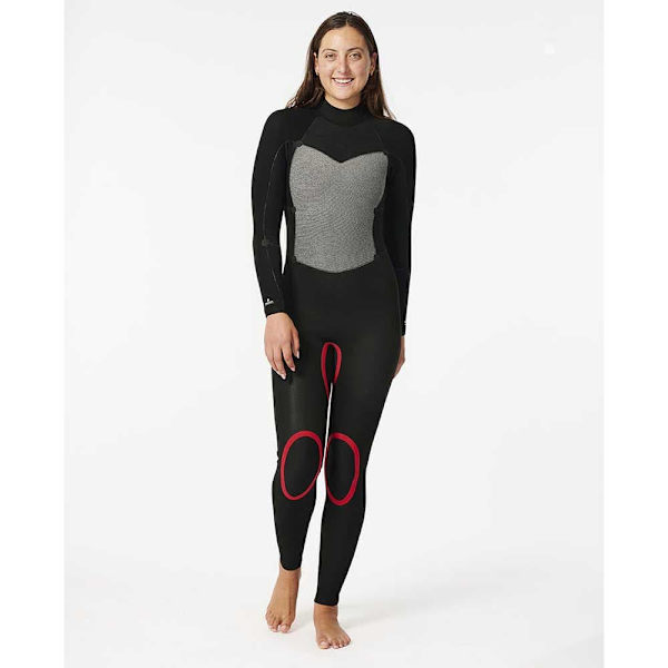 Rip Curl Pitkähihainen Takavetoketjullinen Neopreenipuku Omega 3/2 Mm Gb Steamer Musta 6