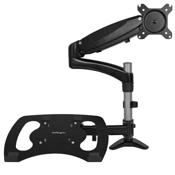 Startech Monitor Arm Single Laptop Stand Desk Sort