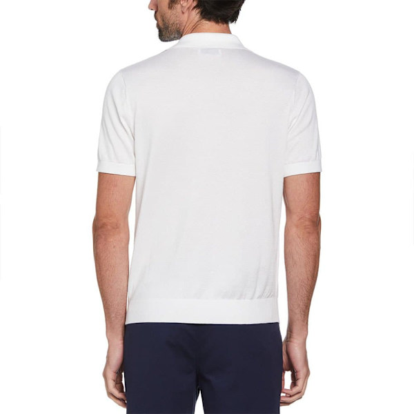 Original Penguin Text Vertical Stripe Kortärmad Polotröja Vit S Man