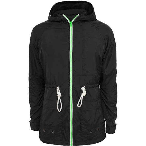 Urban Classics Windproof Long Nylon Jakke Sort M Mand