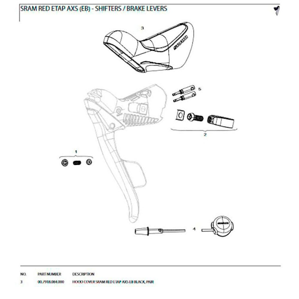 Sram Hoods For Etap Axs Rim Brake Shift/brake Levers Pair Sort