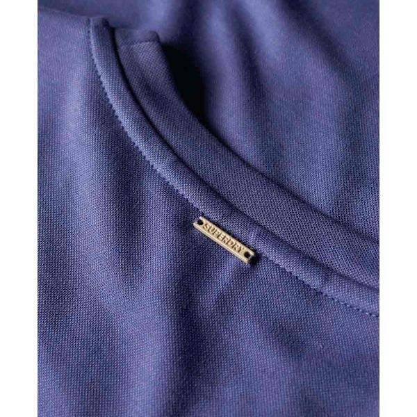 Superdry W8011613a Kortærmet Midi-kjole Blå S Kvinde
