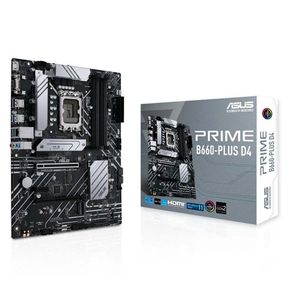 Asus Bundkort Prime B660-plus D4 Sort
