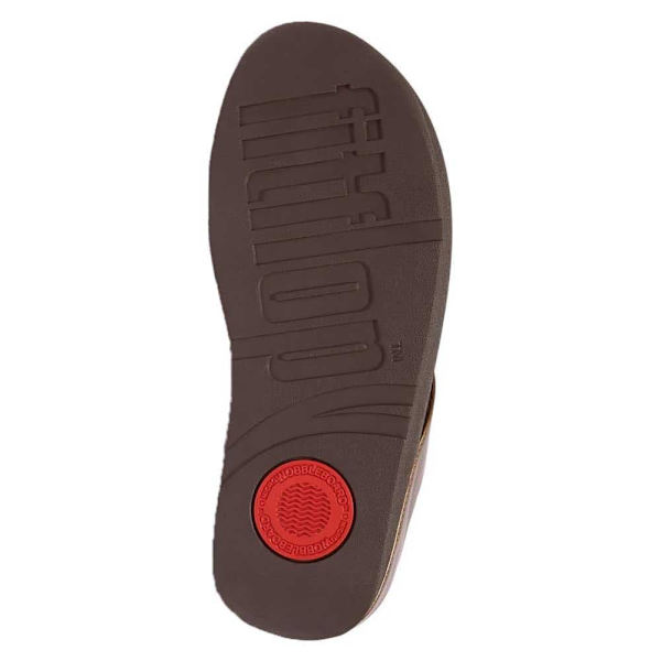 Fitflop Halo Bead-circle Metallic Toe-post Tofflor Brun EU 37 Kvinna
