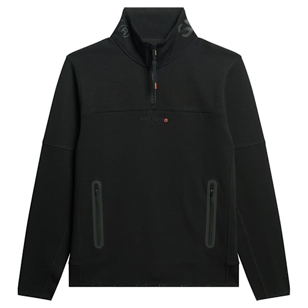 Superdry Tech Logo Loose Tröja Med Halv Dragkedja Svart 2XL Man