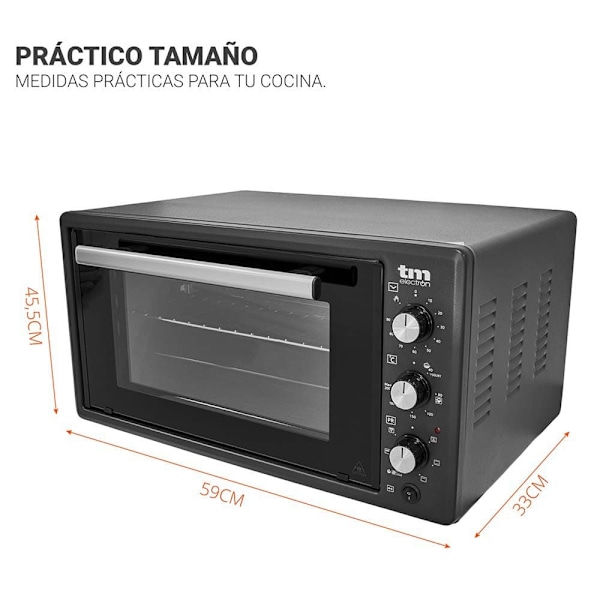 Tm Electron Rotisserie Varmluftsovn Tmpho045 45l 1400w Søvfarvet