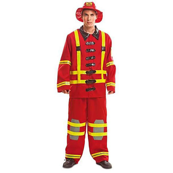 Viving Costumes Firefighter Man Custom Punainen XL