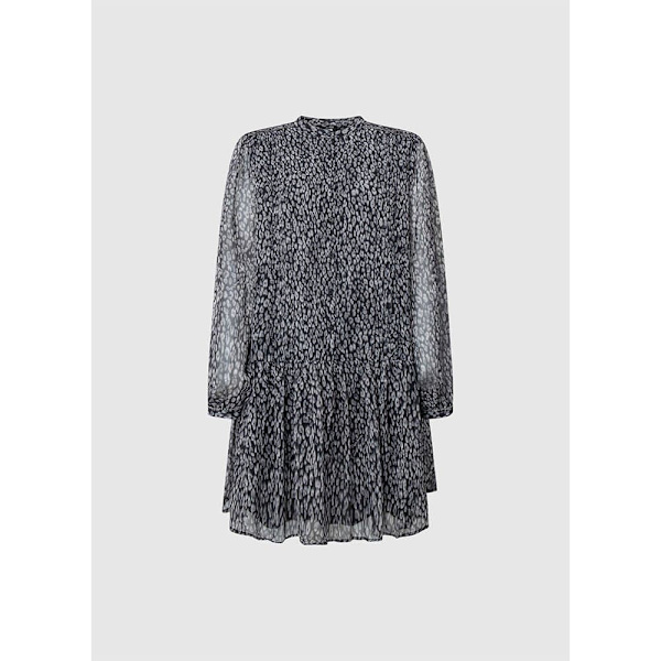 Pepe Jeans Langærmet Kort Kjole Aminta Sort XS Kvinde
