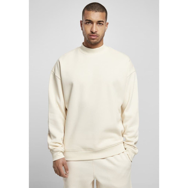 Urban Classics Mock Neck Crew Big Sweatshirt Hvid 4XL Mand