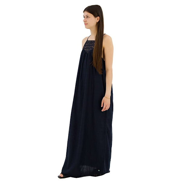 Superdry Lace Halter Beach ærmeløs Lang Kjole Sort XS Kvinde