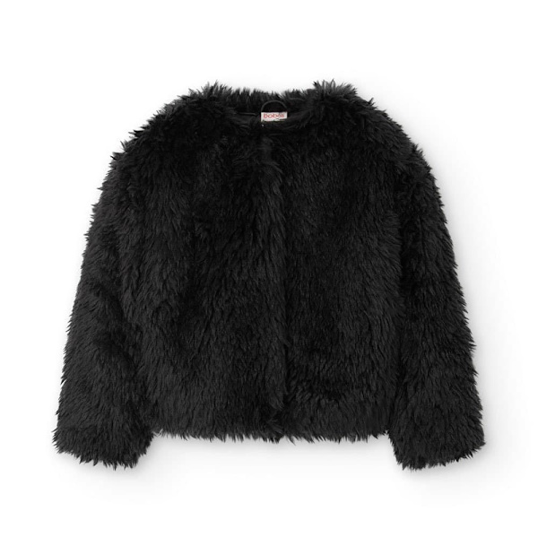 Boboli Fur Jakke Sort 6 Years