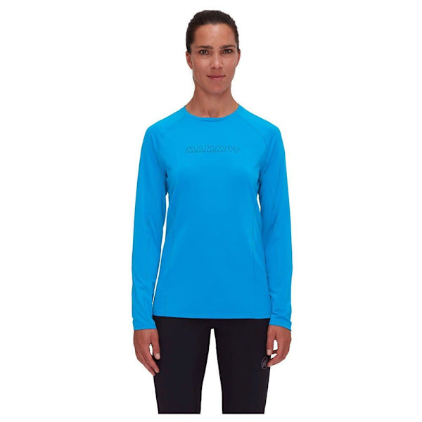 Mammut Selun Fl Logo T-shirt Med Lange ærmer Blå XS Kvinde